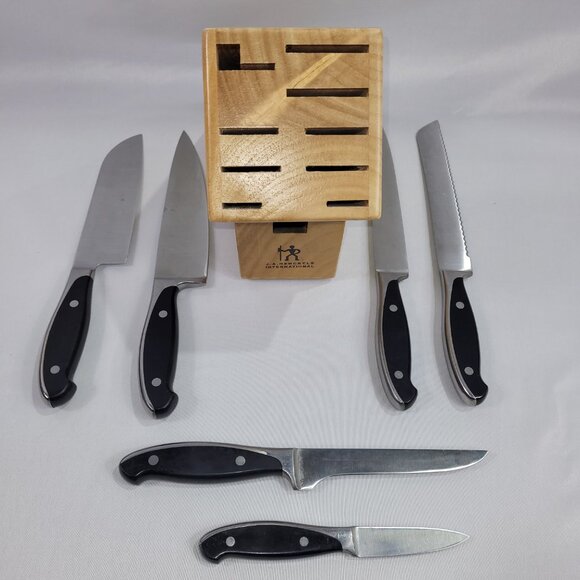 JA Henckels International 6 Knife & Block Cooking Knives Set - Picture 1 of 4